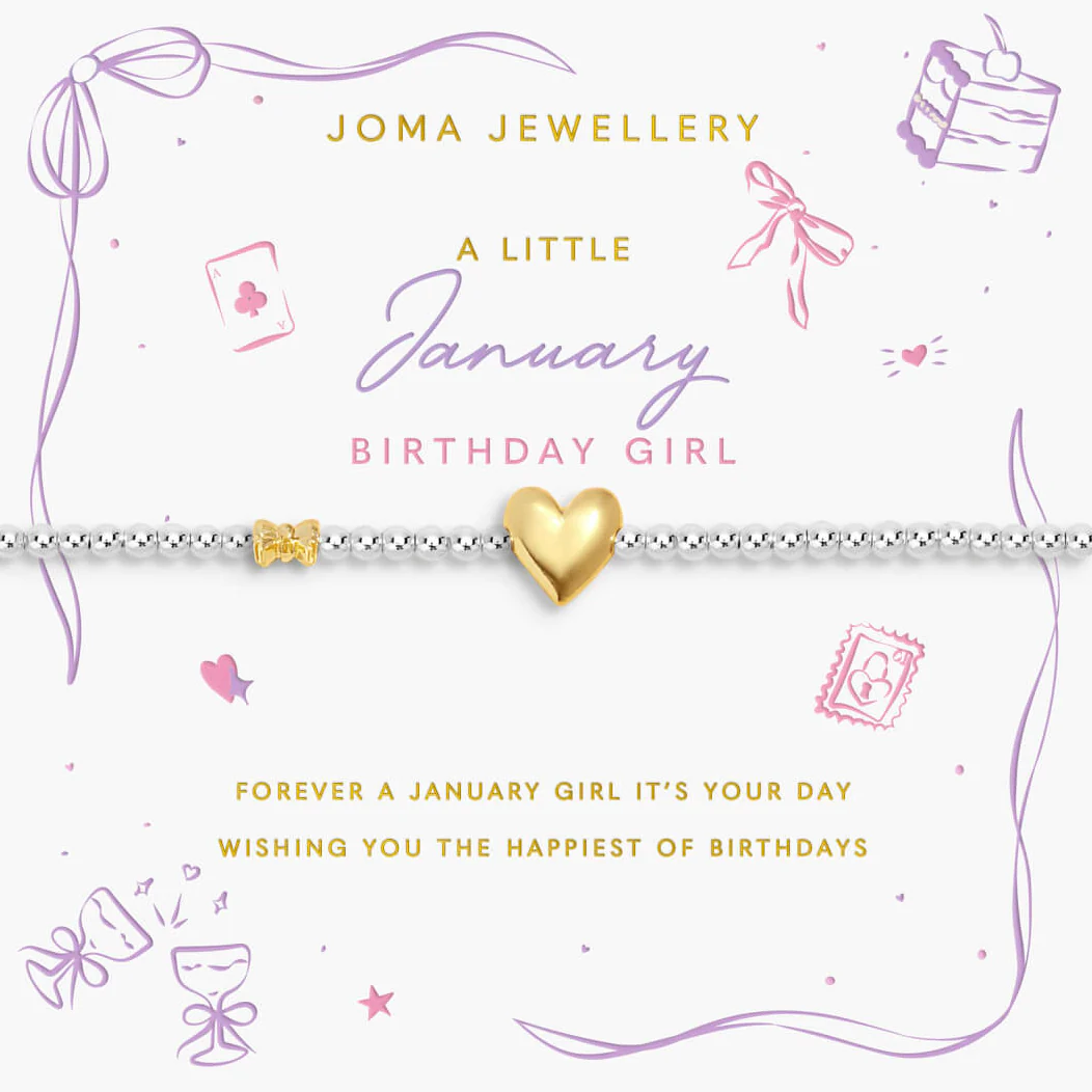 Joma January Birthday Girl Bracelet - Two Tone