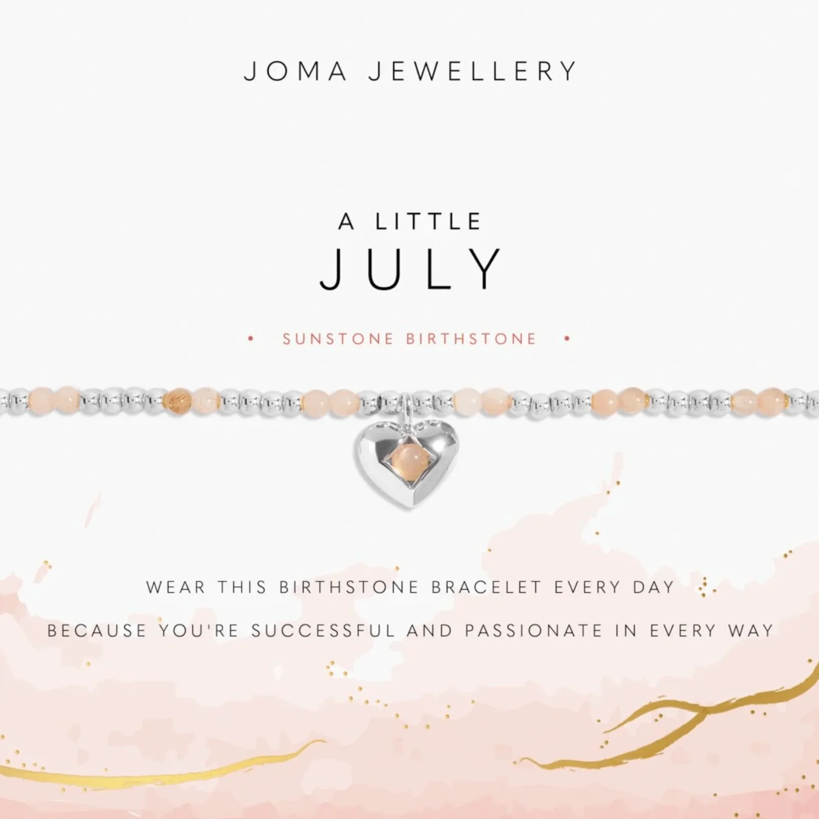 Joma July Sunstone Silver Bracelet