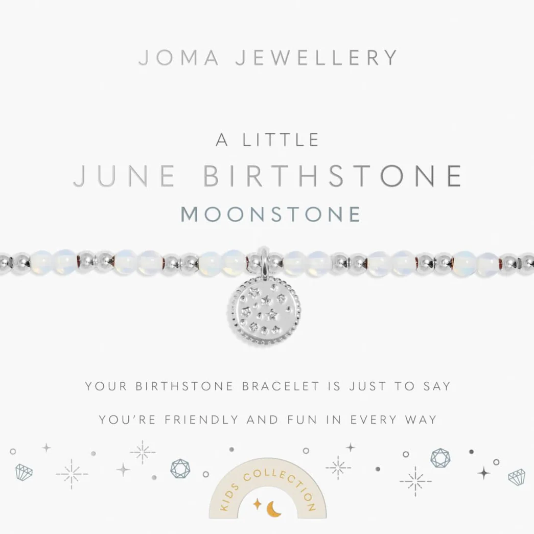 Joma Kids June Birthstone Bracelet - Moonstone
