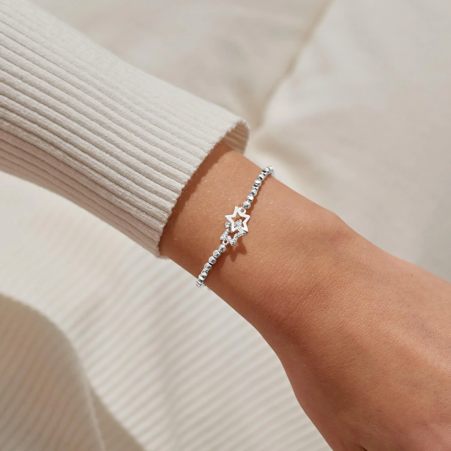 Joma Life Is Better With True Friends Hammered Bead Bracelet - Image 2