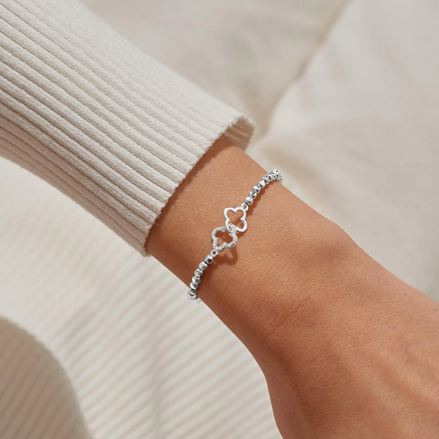 Joma Make Your Own Luck Hammered Bead Bracelet - Image 2