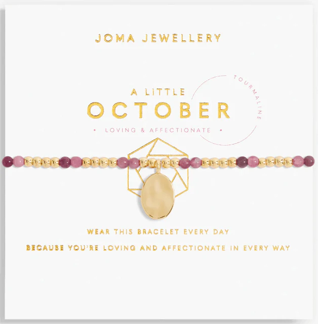 Joma October Birthstone Gold Bracelet