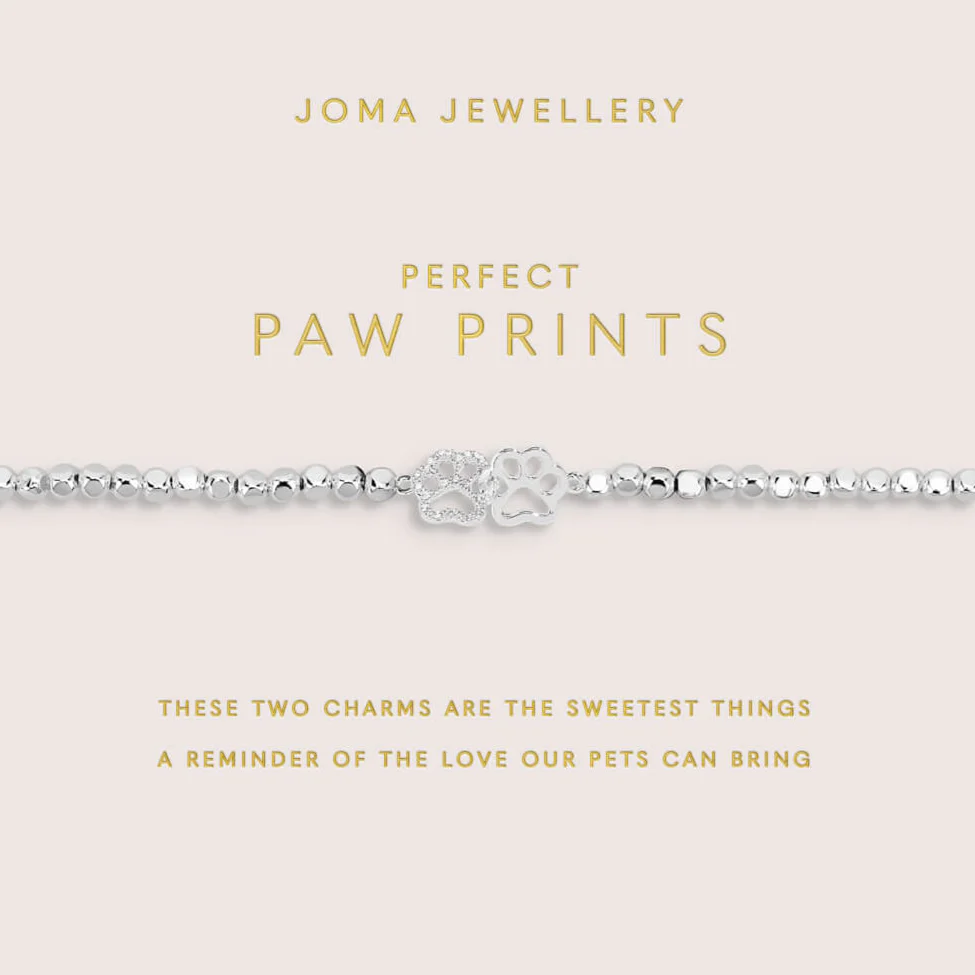 Joma Perfect Paw Print Hammered Bead Bracelet