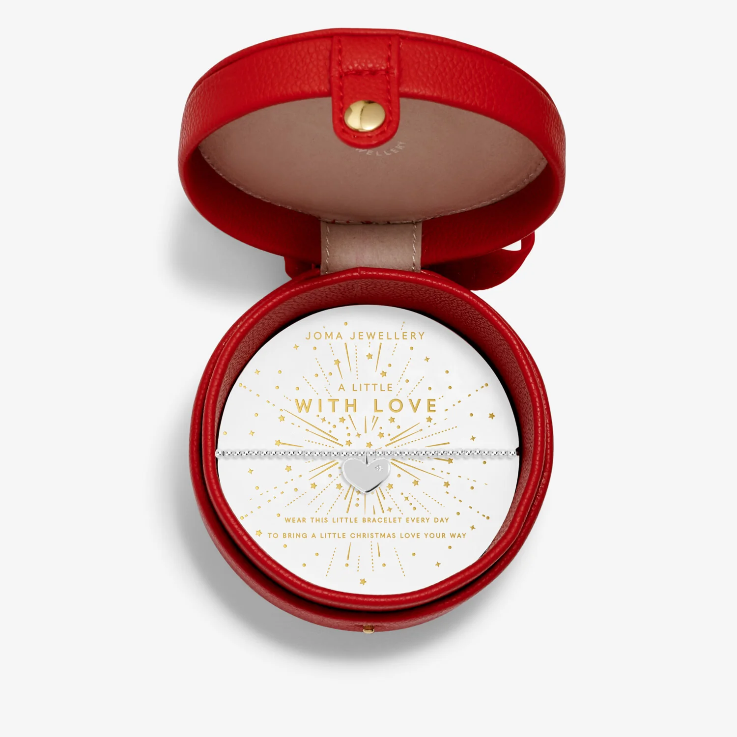 Joma Red Jewellery Box & With Love Bracelet - Image 2