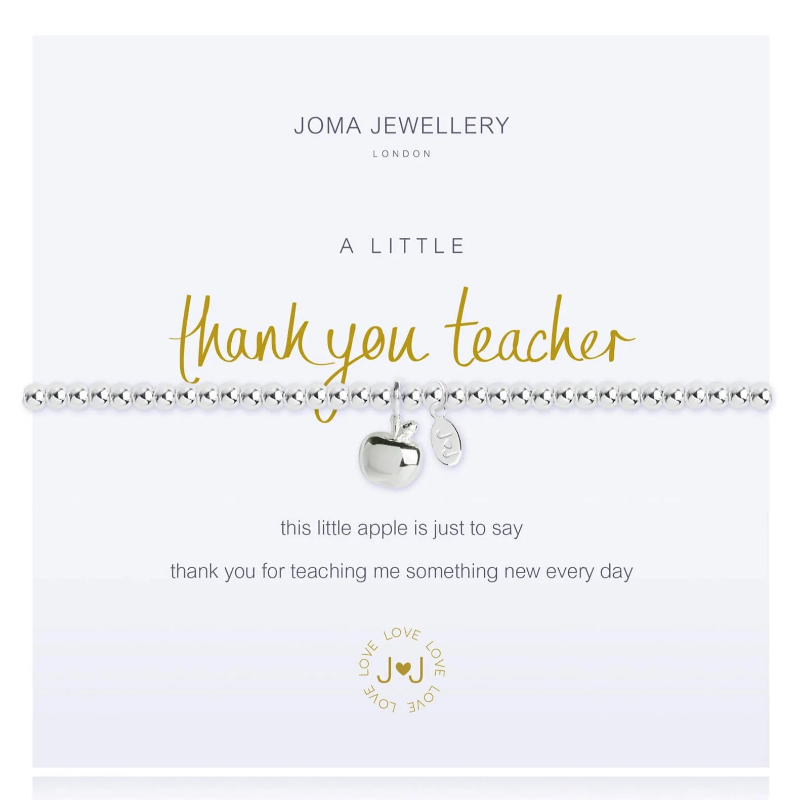 Joma Thank You Teacher Bracelet
