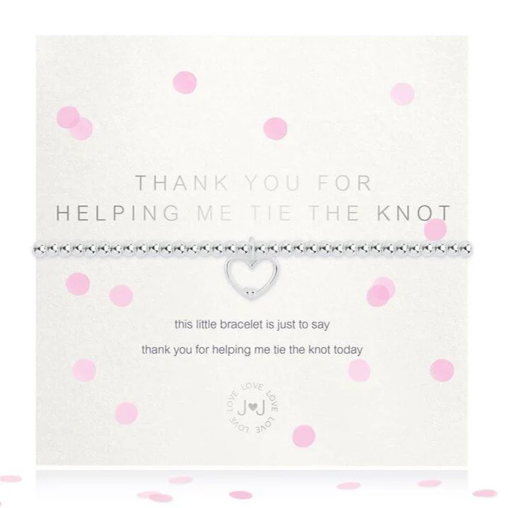 Joma Thank You For Helping Me Tie The Knot Bracelet
