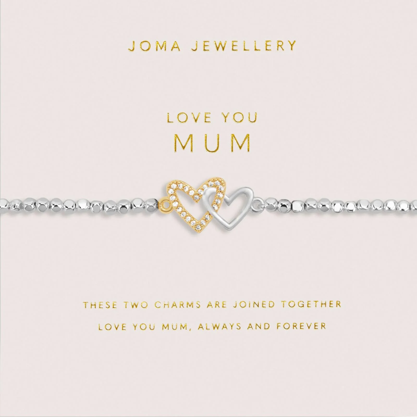 Joma Two Tone Love You Mum Bracelet