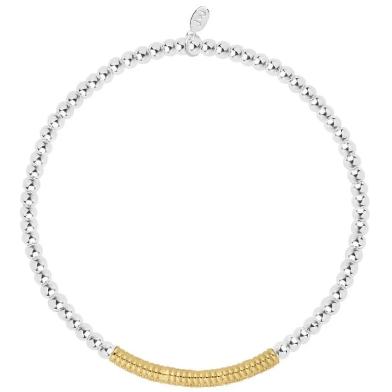 Joma Two Tone Pave Ball Bracelet