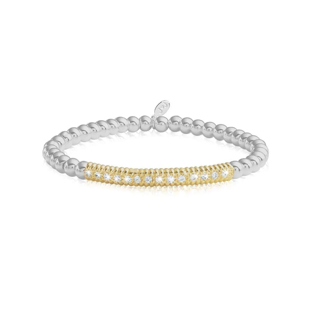 Joma Two Tone Pave Ball Bracelet - Image 3