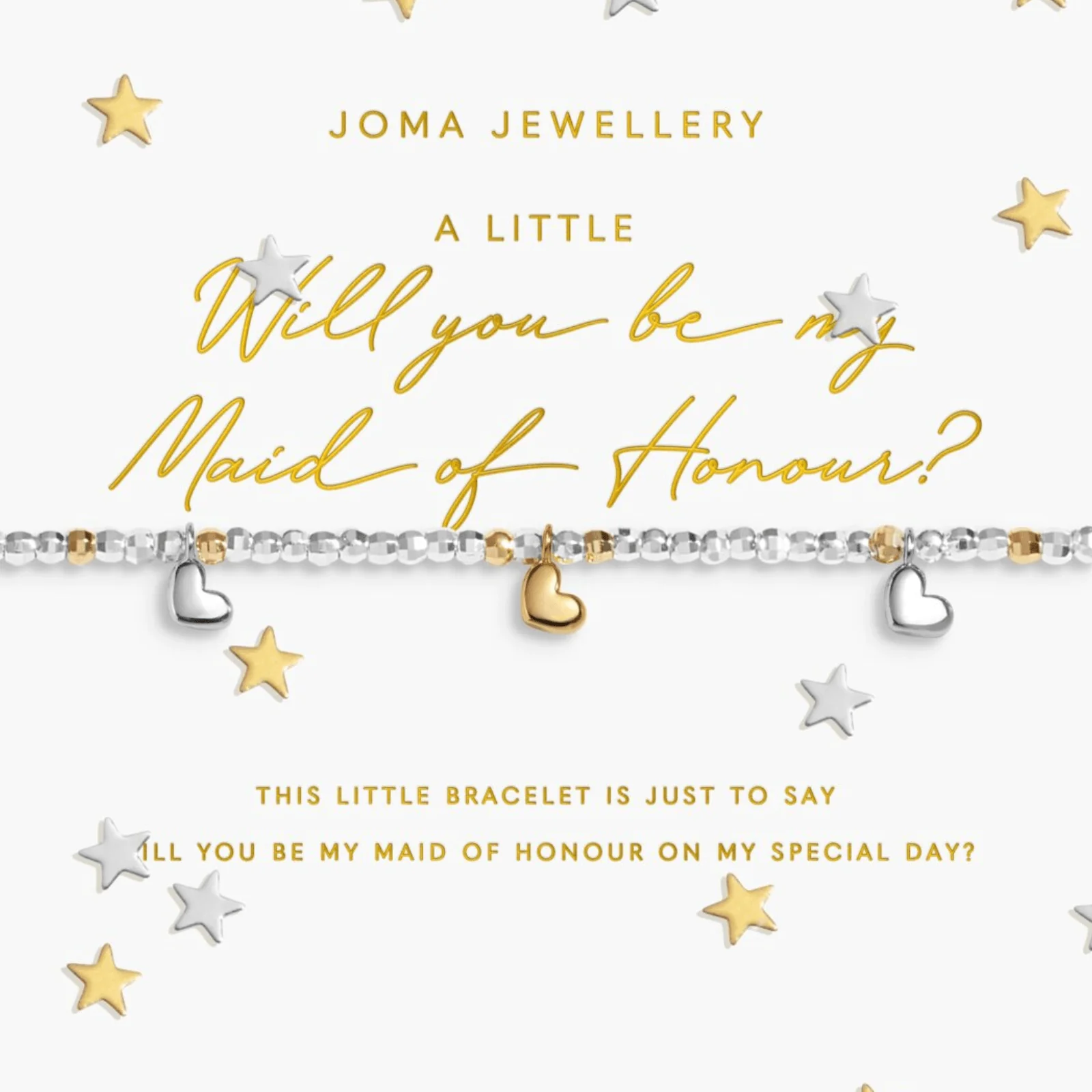 Joma Will You Be My Maid Of Honour Bracelet - Two Tone
