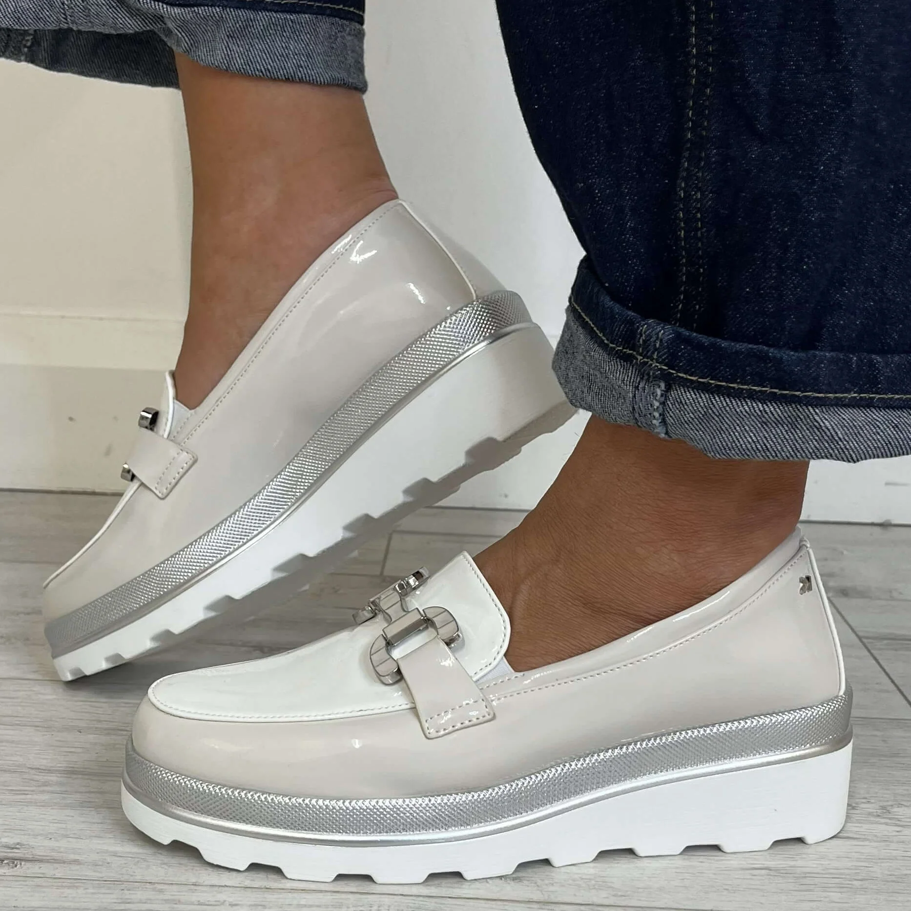 Kate Appleby Bladon Small Wedge Loafers - Neutral - Image 3