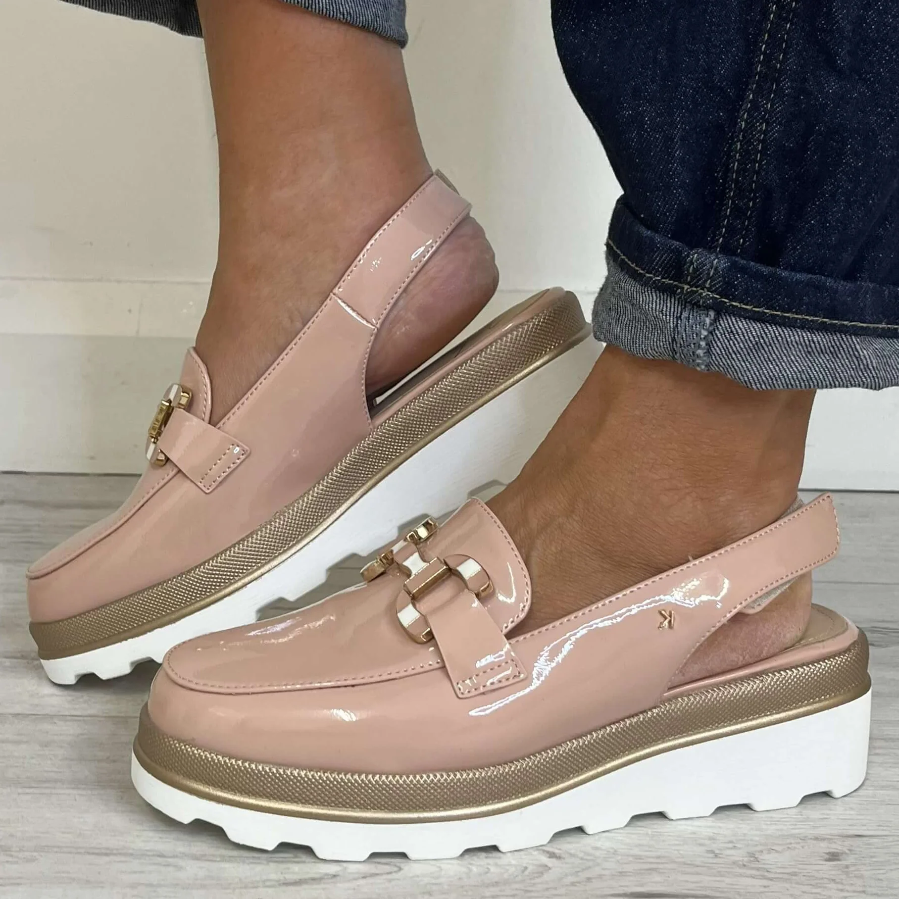 Kate Appleby Hawkfield Small Wedge Sling Back Loafers - Pink - Image 3