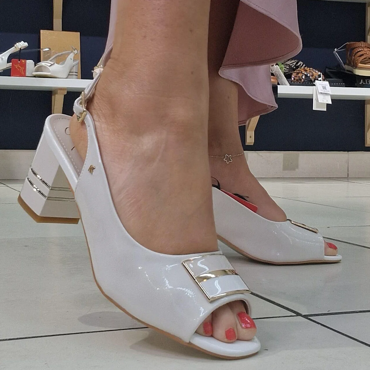 Kate Appleby Sunderland Sling Back Shoes - Off White - Image 3
