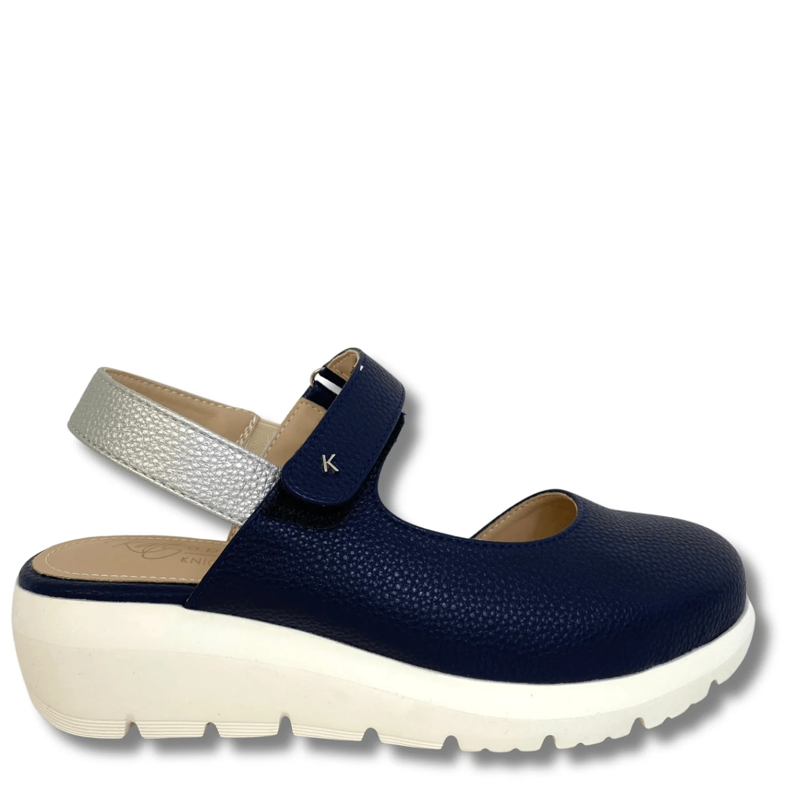 Kate Appleby Wootton Small Wedge Velcro Strap Shoes - Navy