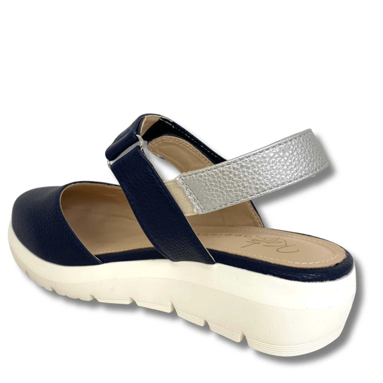 Kate Appleby Wootton Small Wedge Velcro Strap Shoes - Navy - Image 2