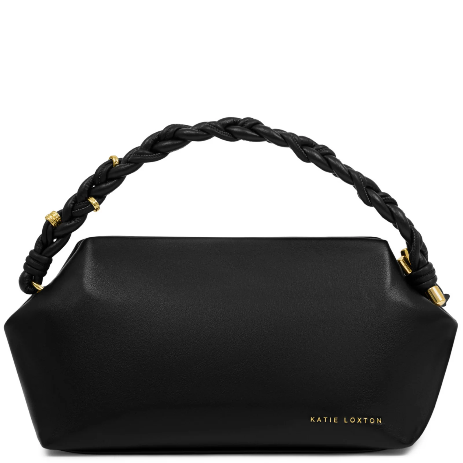Katie Loxton Arden Braided Top Handle Bag - Black