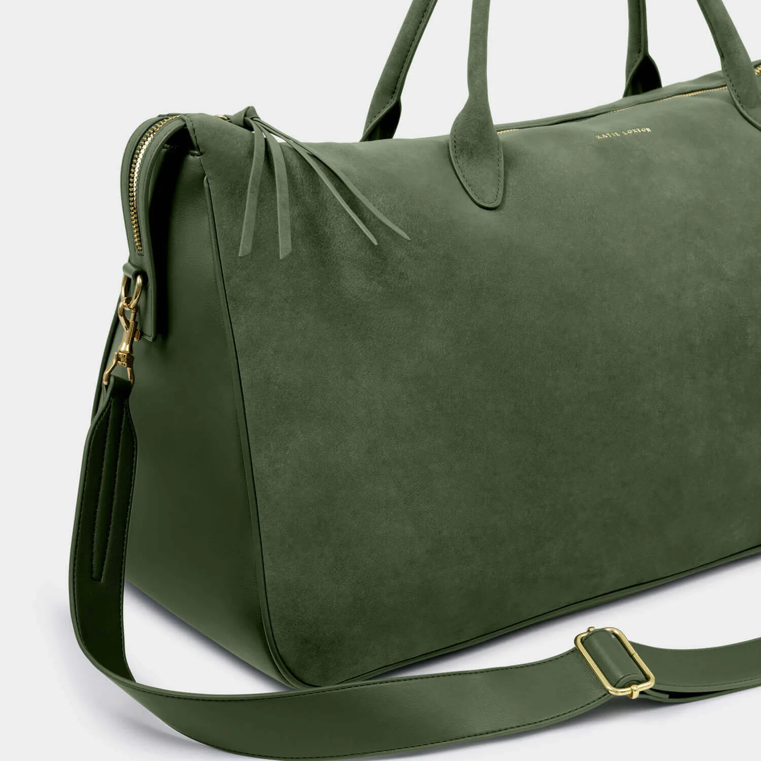 Katie Loxton Ascot Suedette Weekend Bag & Pouch Organiser - Forest Green - Image 3