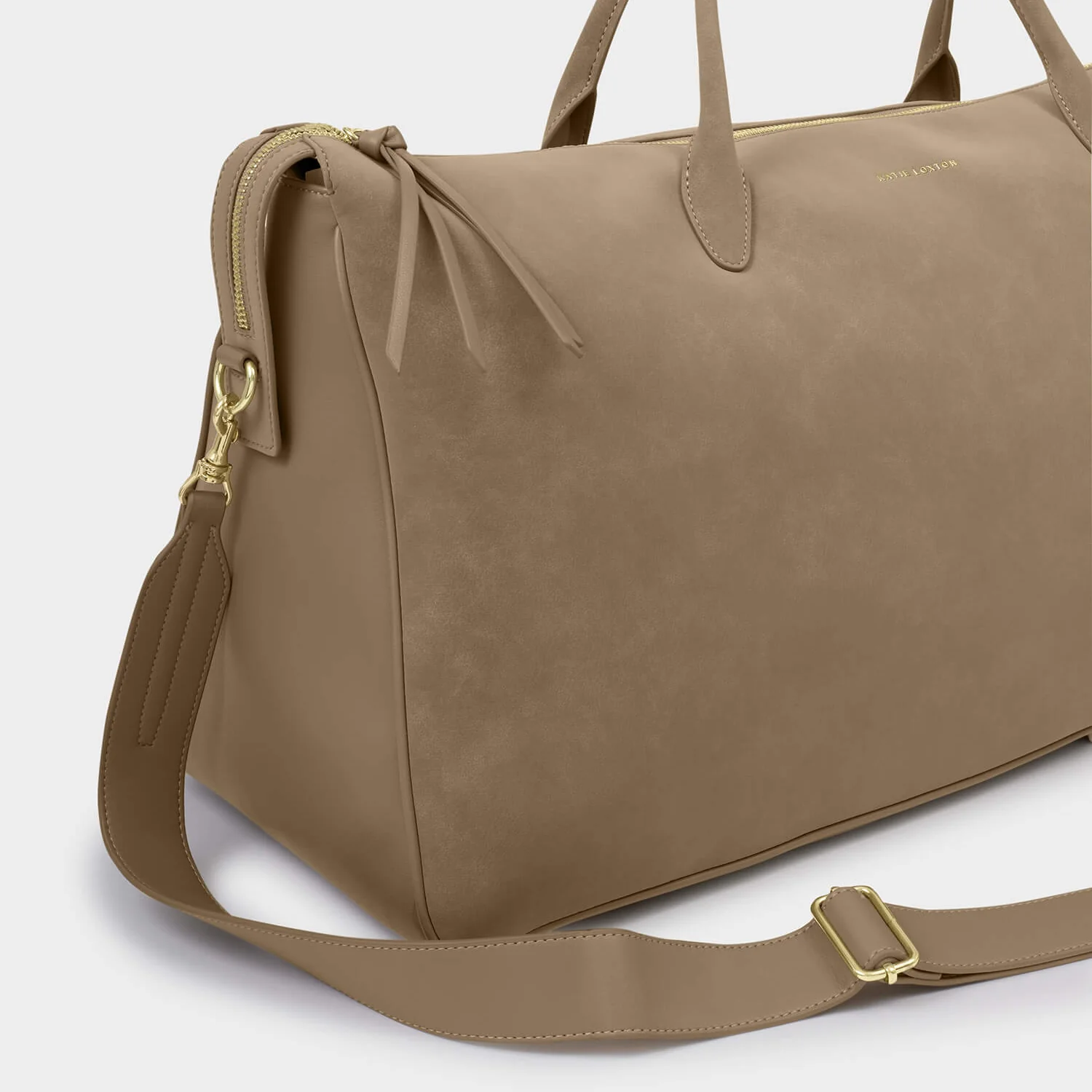 Katie Loxton Ascot Suedette Weekend Bag & Pouch Organiser - Taupe Suedette - Image 3