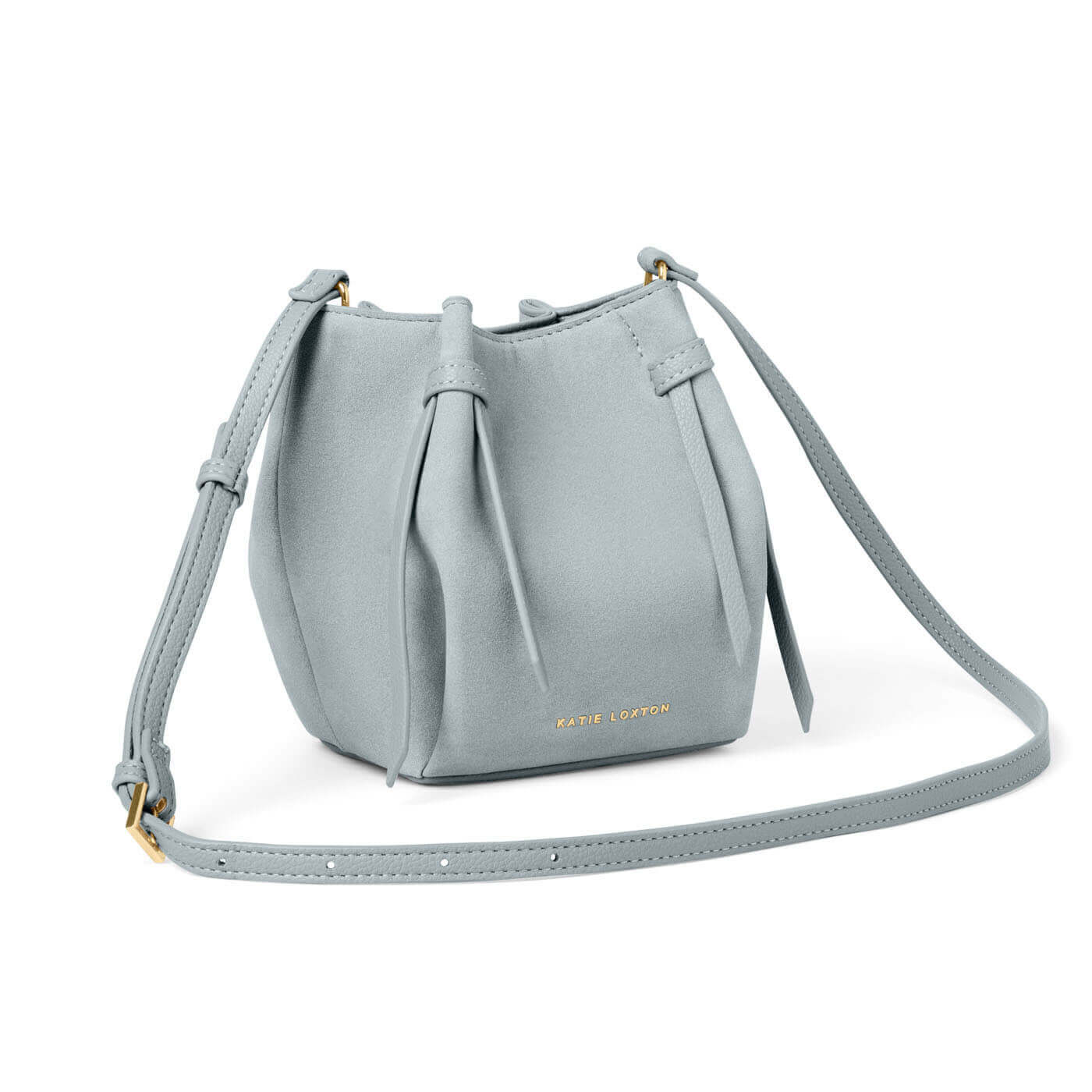 Katie Loxton Celina Mini Faux Suede Bucket Bag - Blue - Image 2