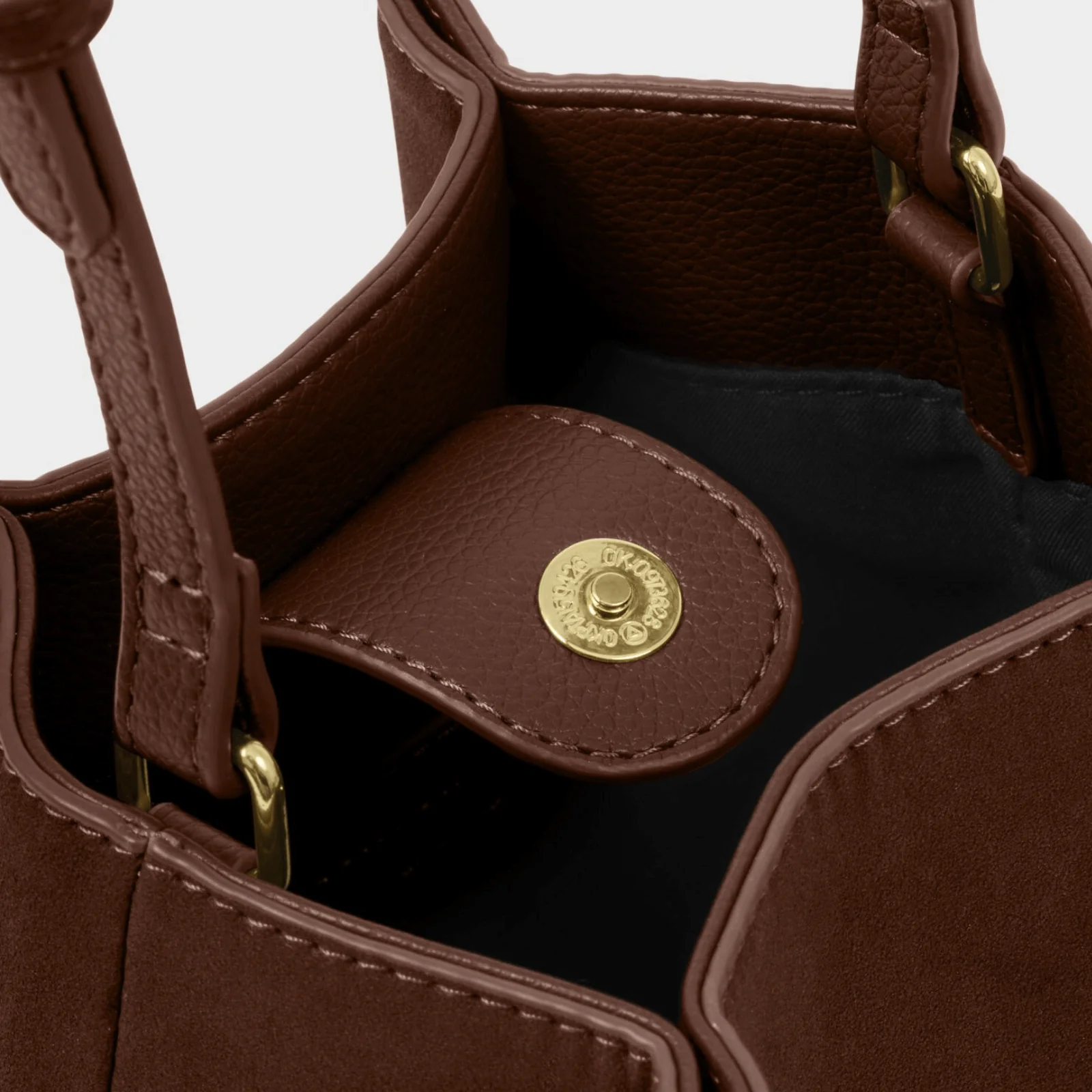 Katie Loxton Celina Mini Faux Suede Bucket Bag - Chocolate - Image 3