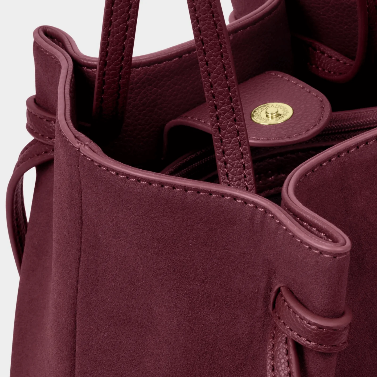 Katie Loxton Celina Suedette Bucket Bag - Cherry - Image 3