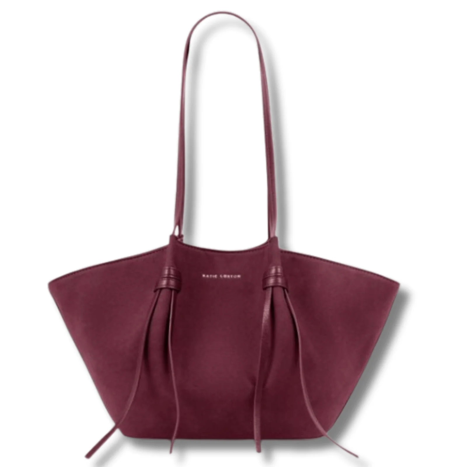 Katie Loxton Celina Suedette Small Tote Bag - Cherry