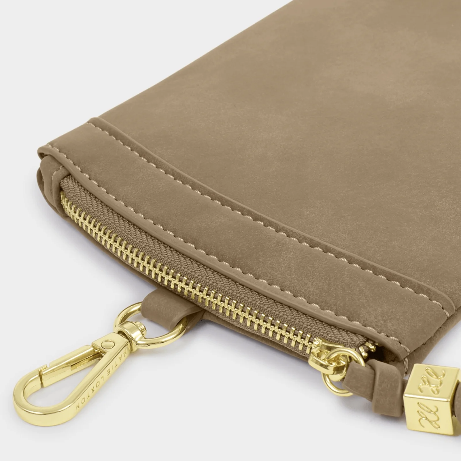 Katie Loxton Clip On Sunglasses Case - Taupe Suedette - Image 2