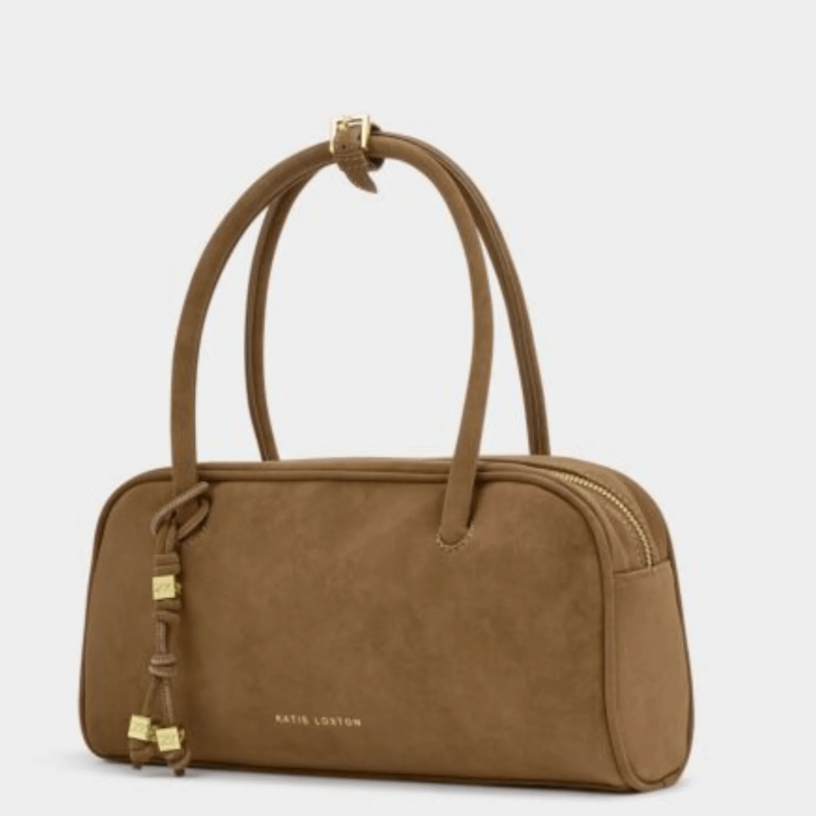 Katie Loxton Hadley Shoulder Bag - Caramel Suedette - Image 2