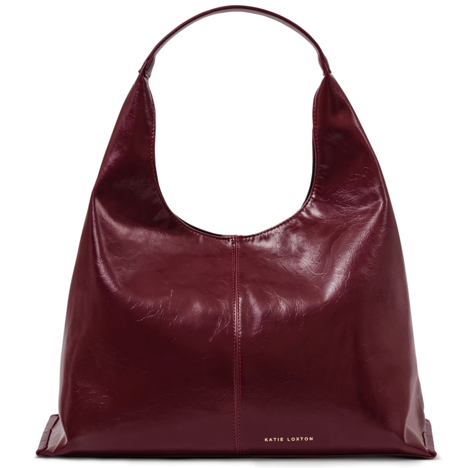 Katie Loxton Laila Patent Crackle Shoulder Bag - Cherry