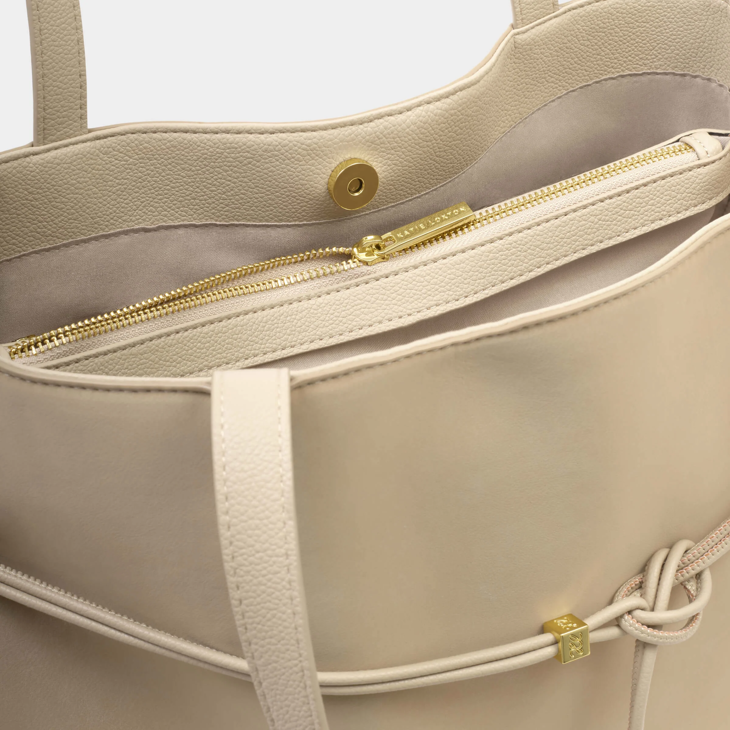 Katie Loxton Lori Tote Bag - Desert Sand Suedette - Image 3