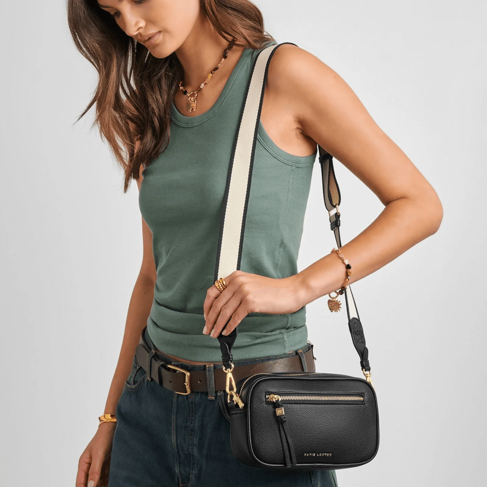 Katie Loxton Lottie Crossbody Bag - Black - Image 2