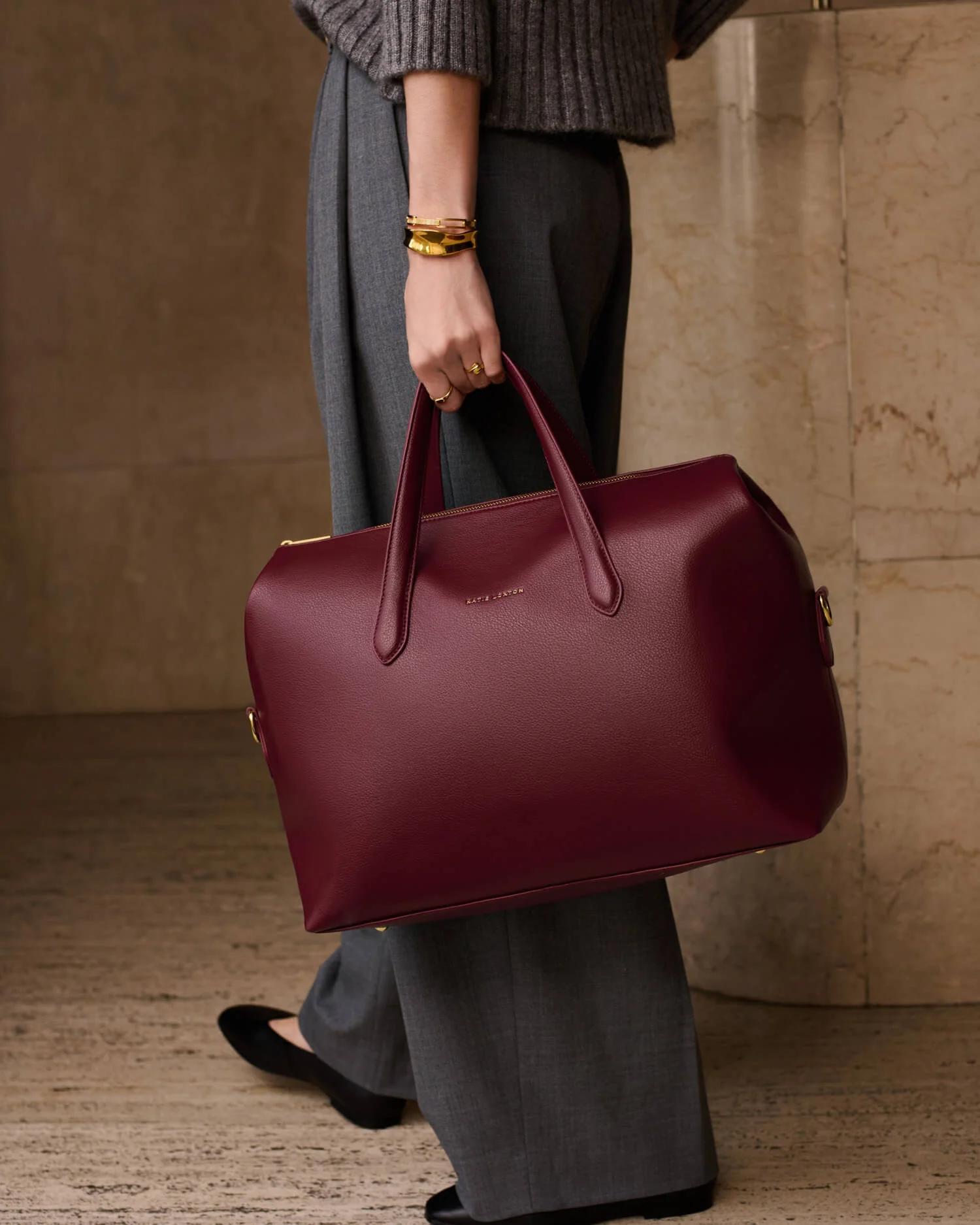 Katie Loxton Milan Cabin Bag - Cherry - Image 5