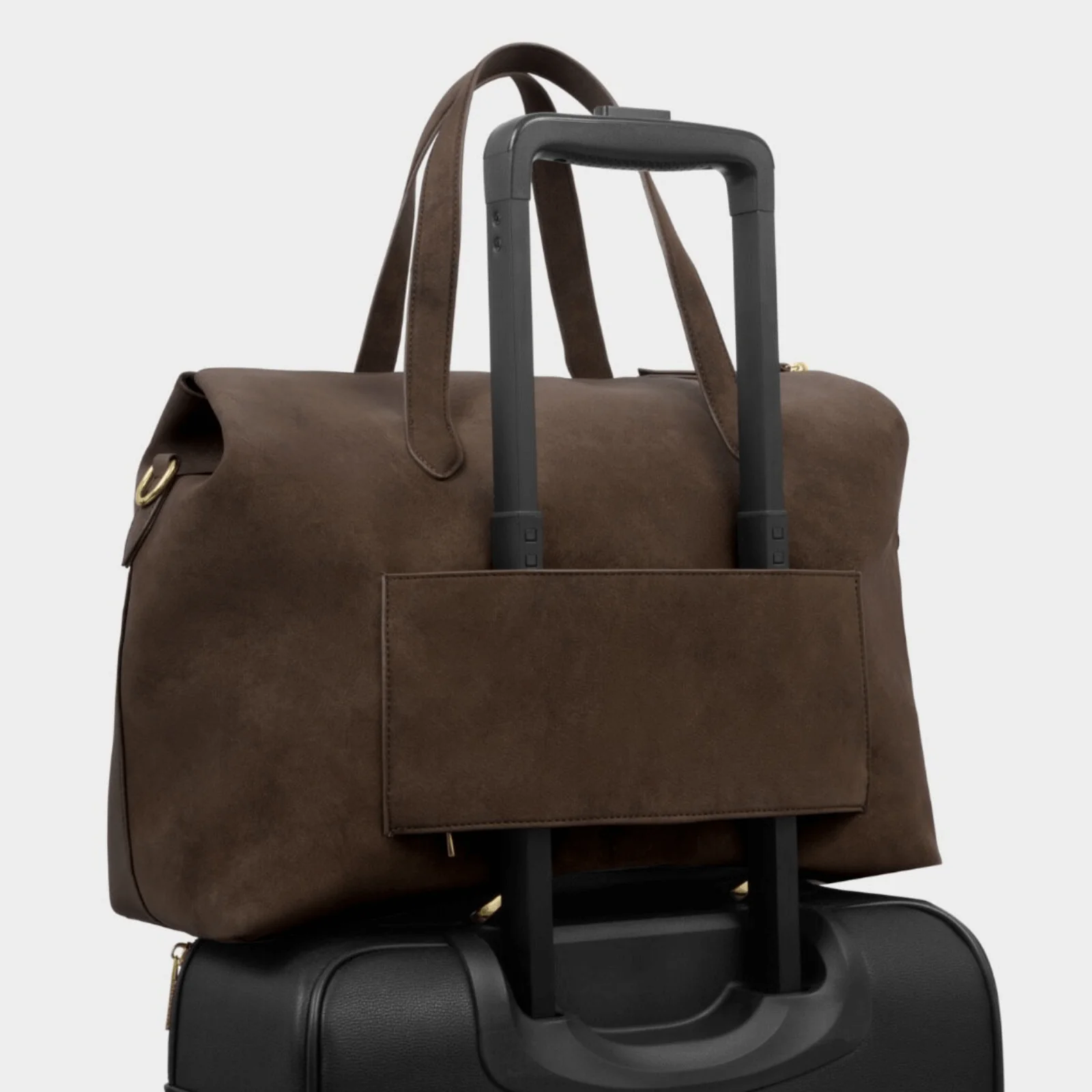 Katie Loxton Milan Cabin Bag - Chocolate Suedette - Image 3