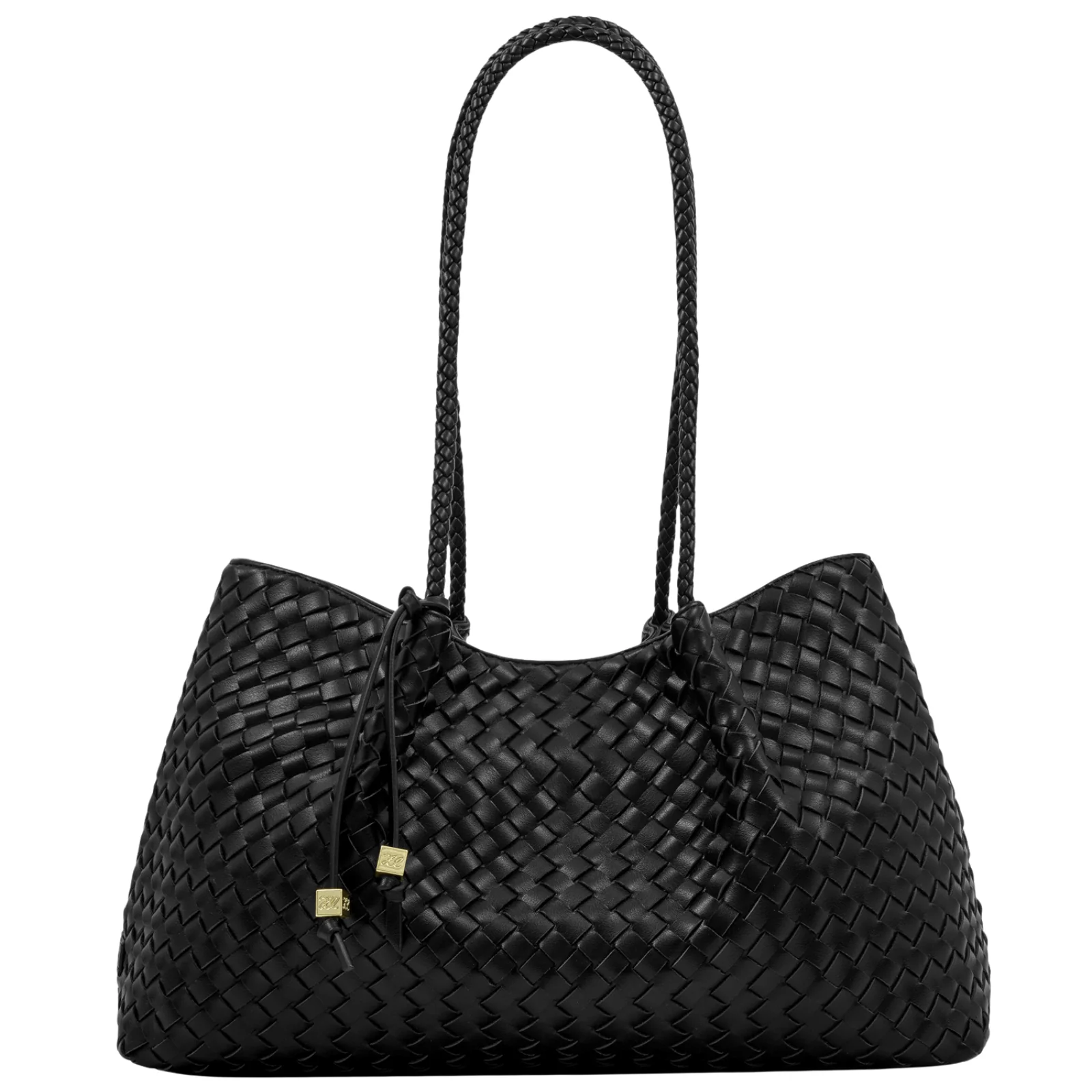 Katie Loxton Nova Hand Woven Small Shoulder Bag - Black