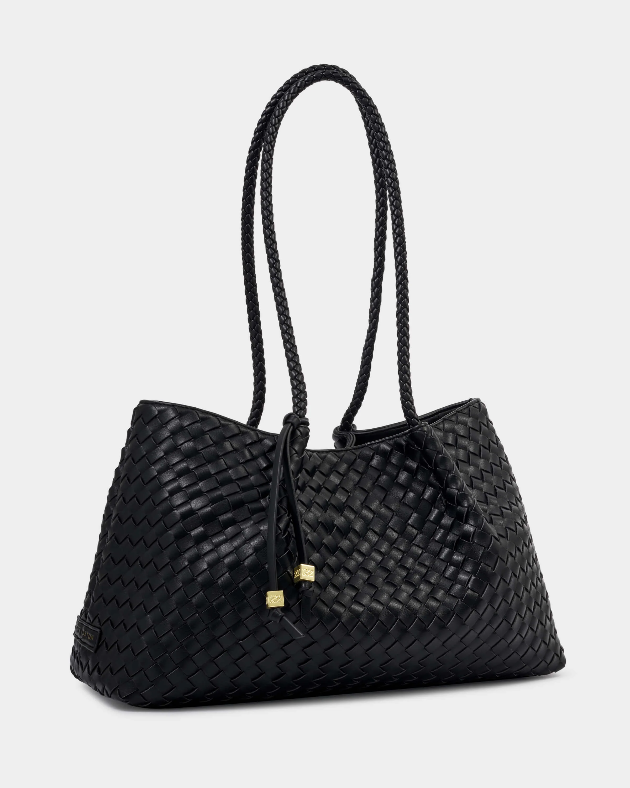 Katie Loxton Nova Hand Woven Small Shoulder Bag - Black - Image 3