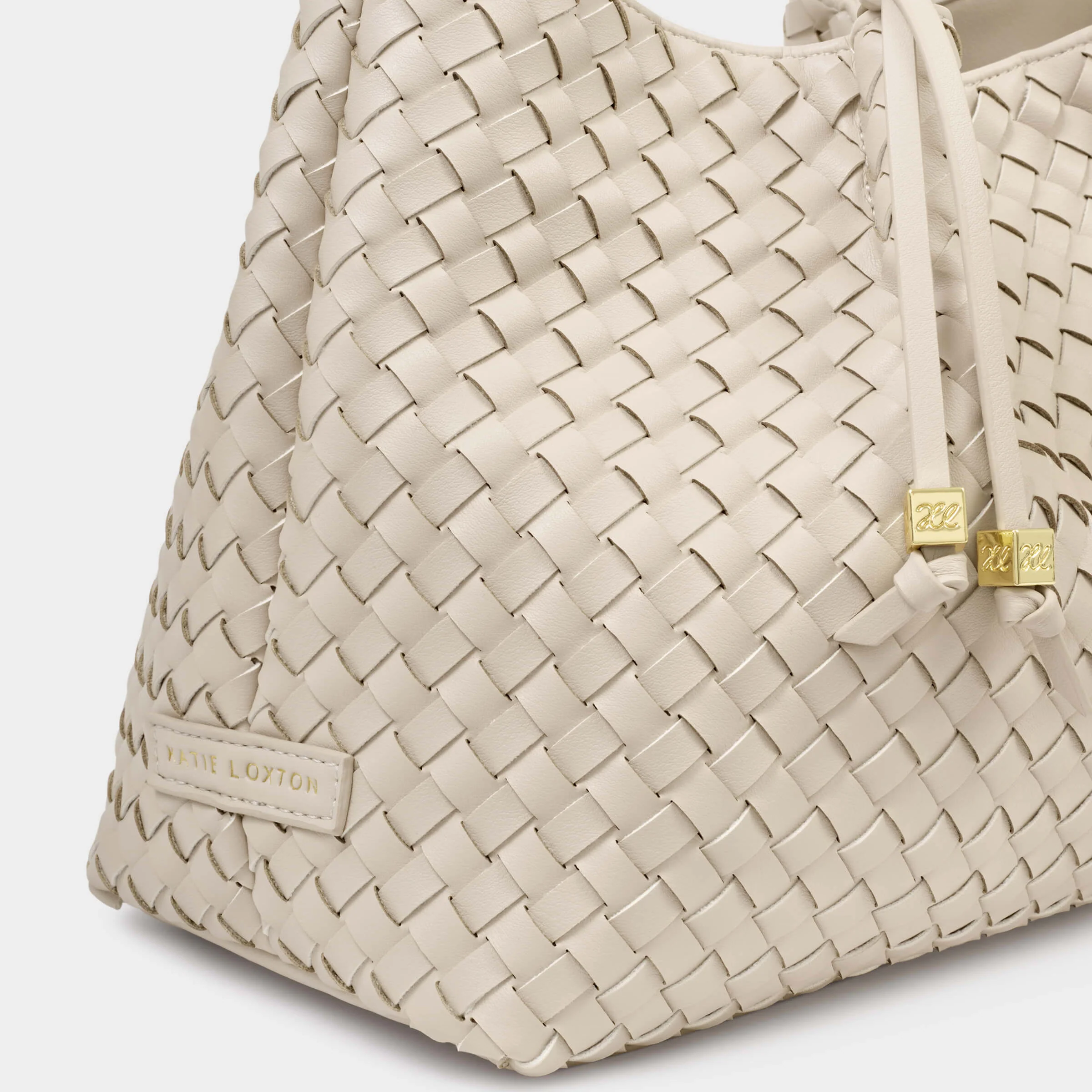 Katie Loxton Nova Hand Woven Small Shoulder Bag - Oyster - Image 3