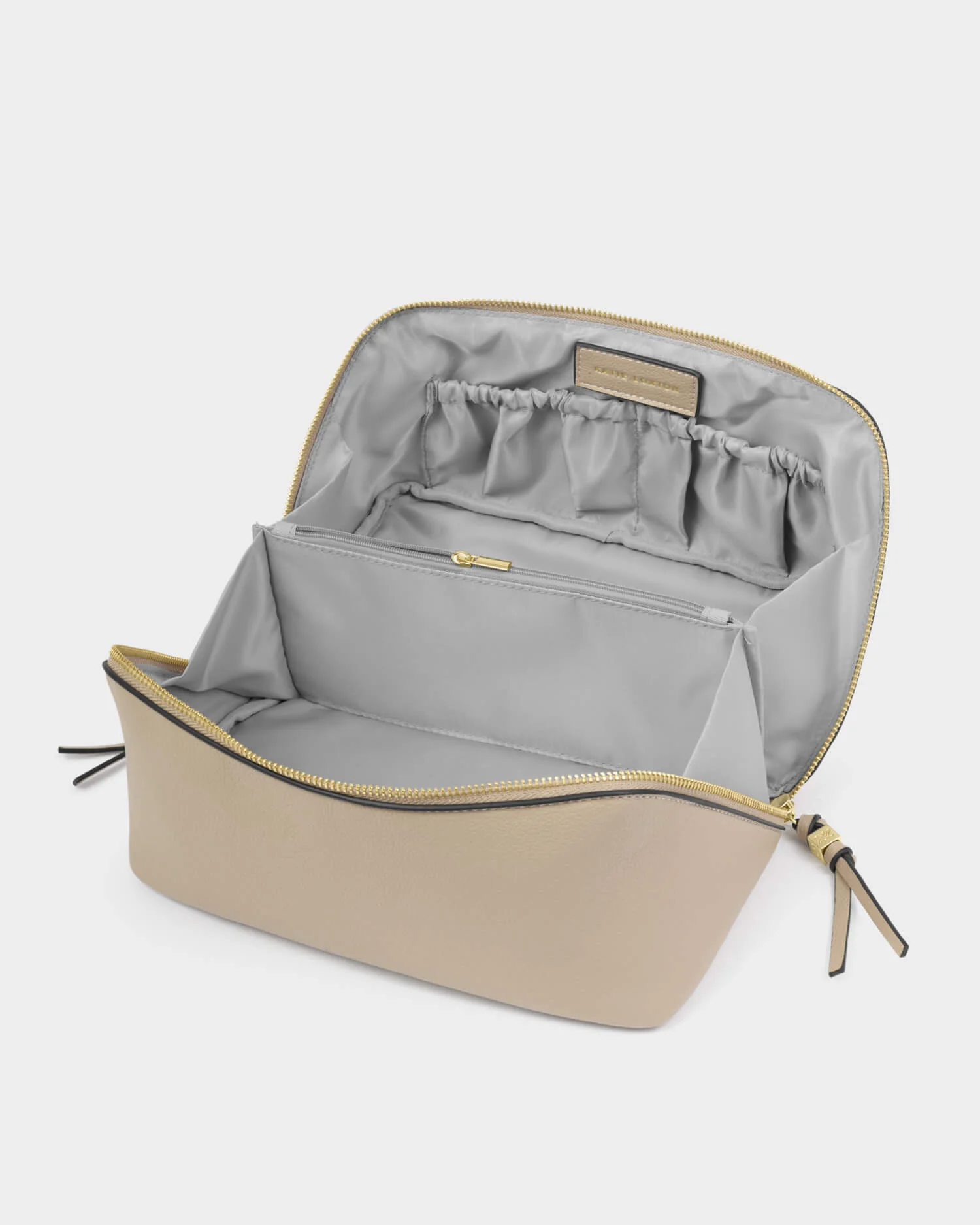 Katie Loxton Soho Large Make Up Wash Bag - Light Taupe - Image 2
