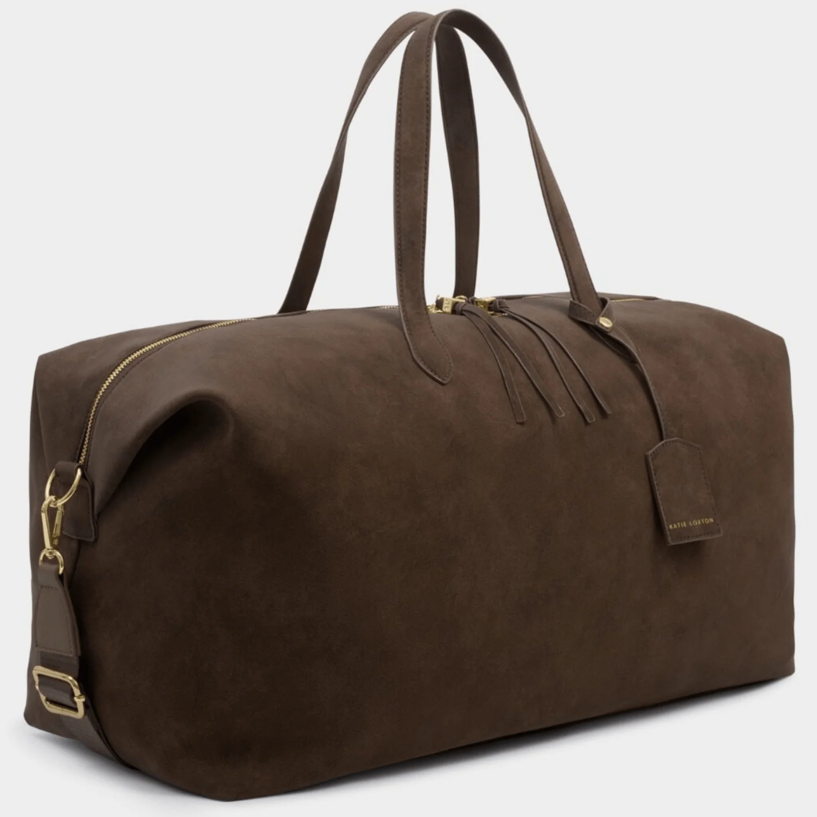 Katie Loxton Soho Weekend Holdall Bag - Chocolate Suedette - Image 2