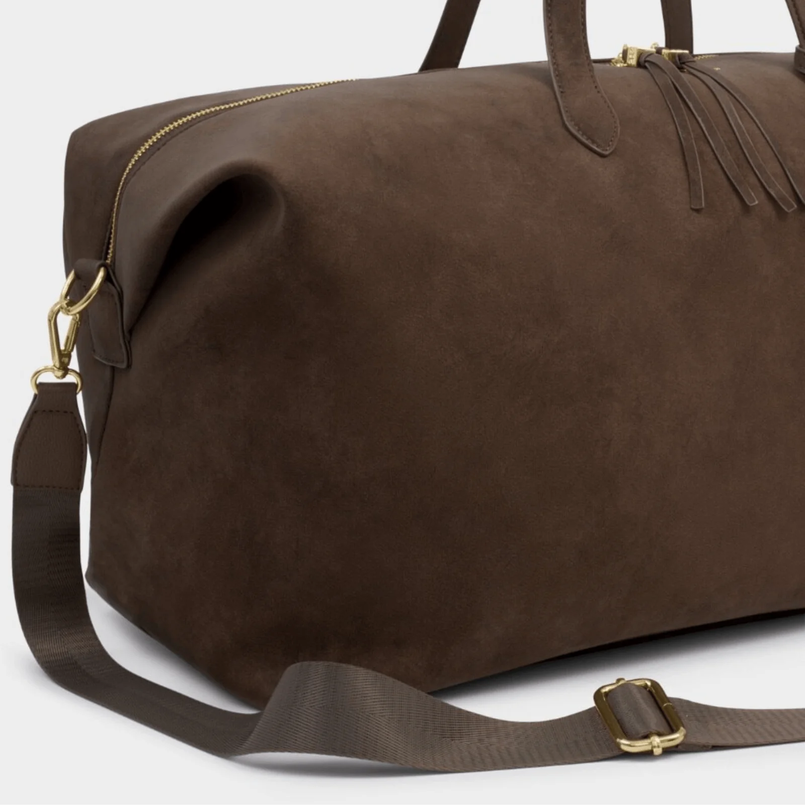 Katie Loxton Soho Weekend Holdall Bag - Chocolate Suedette - Image 3
