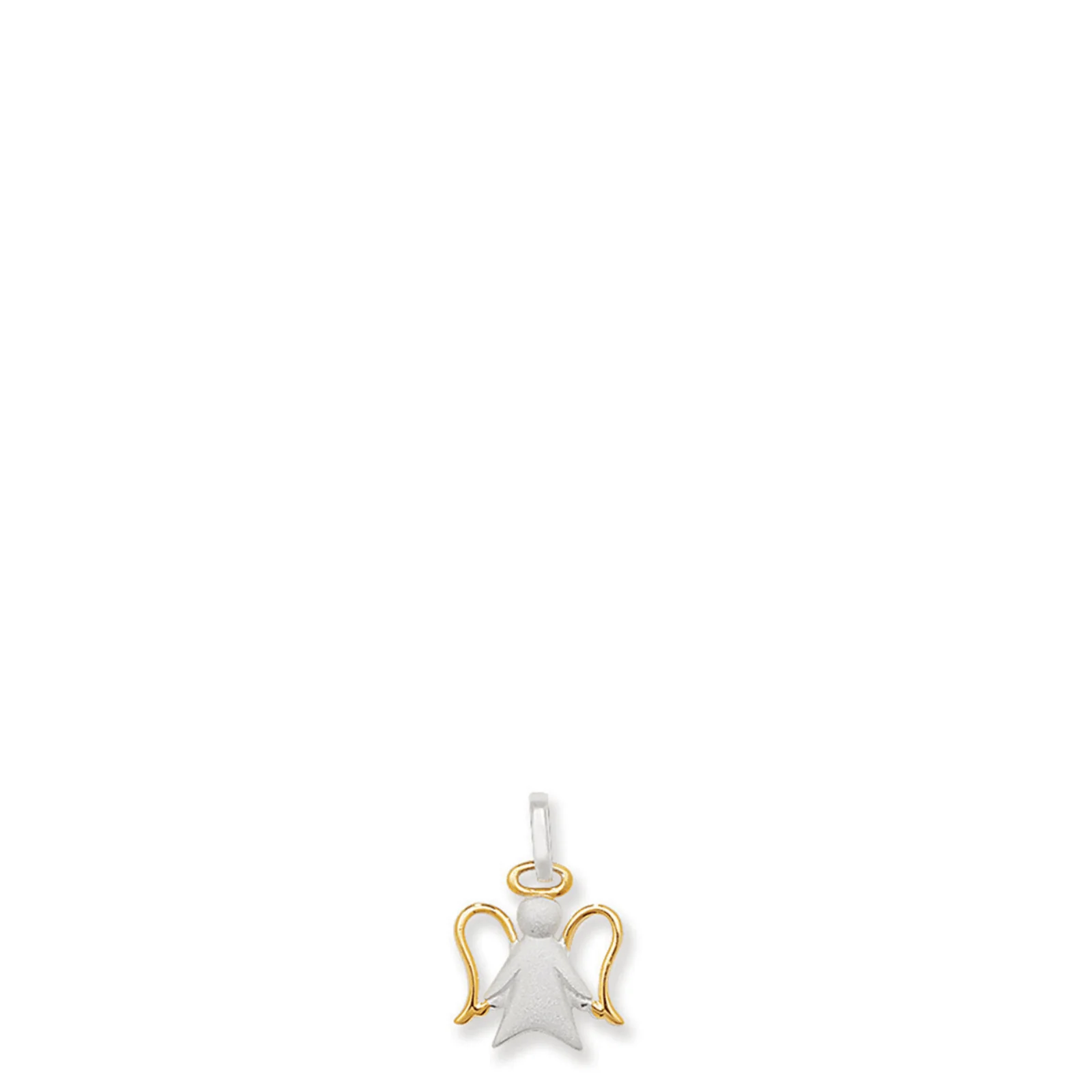 Kids Two Tone Angel Pendant Necklace
