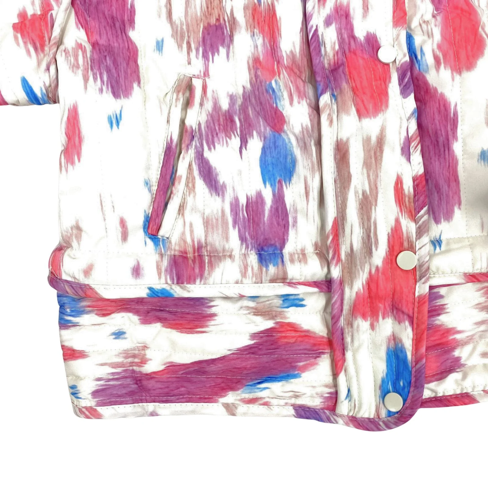 Ladies Blurred Pattern Bomber Jacket - Image 2