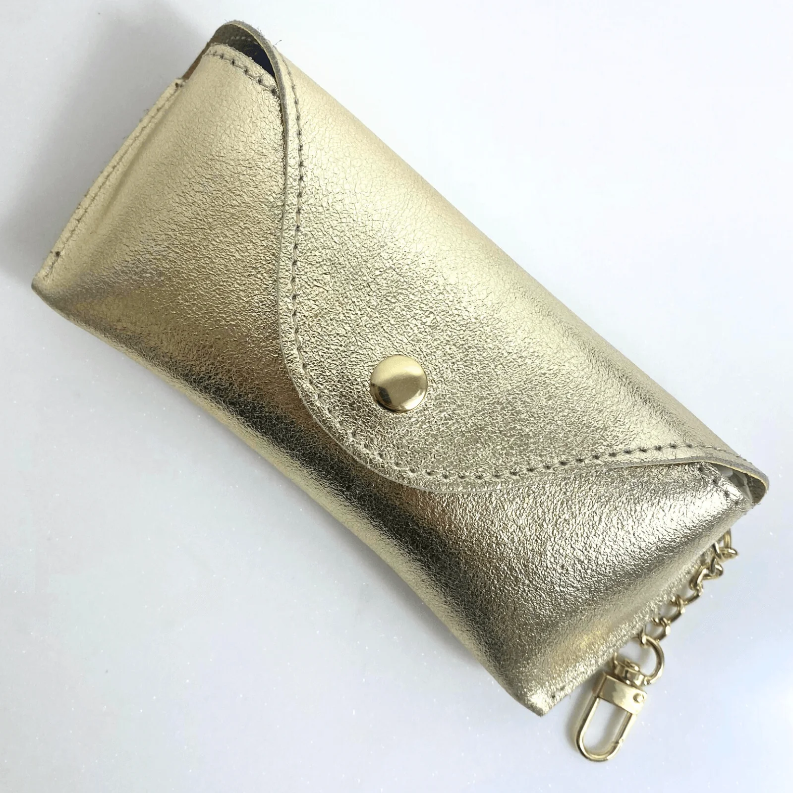 Magnetic Button Leather Glasses Case - Image 7