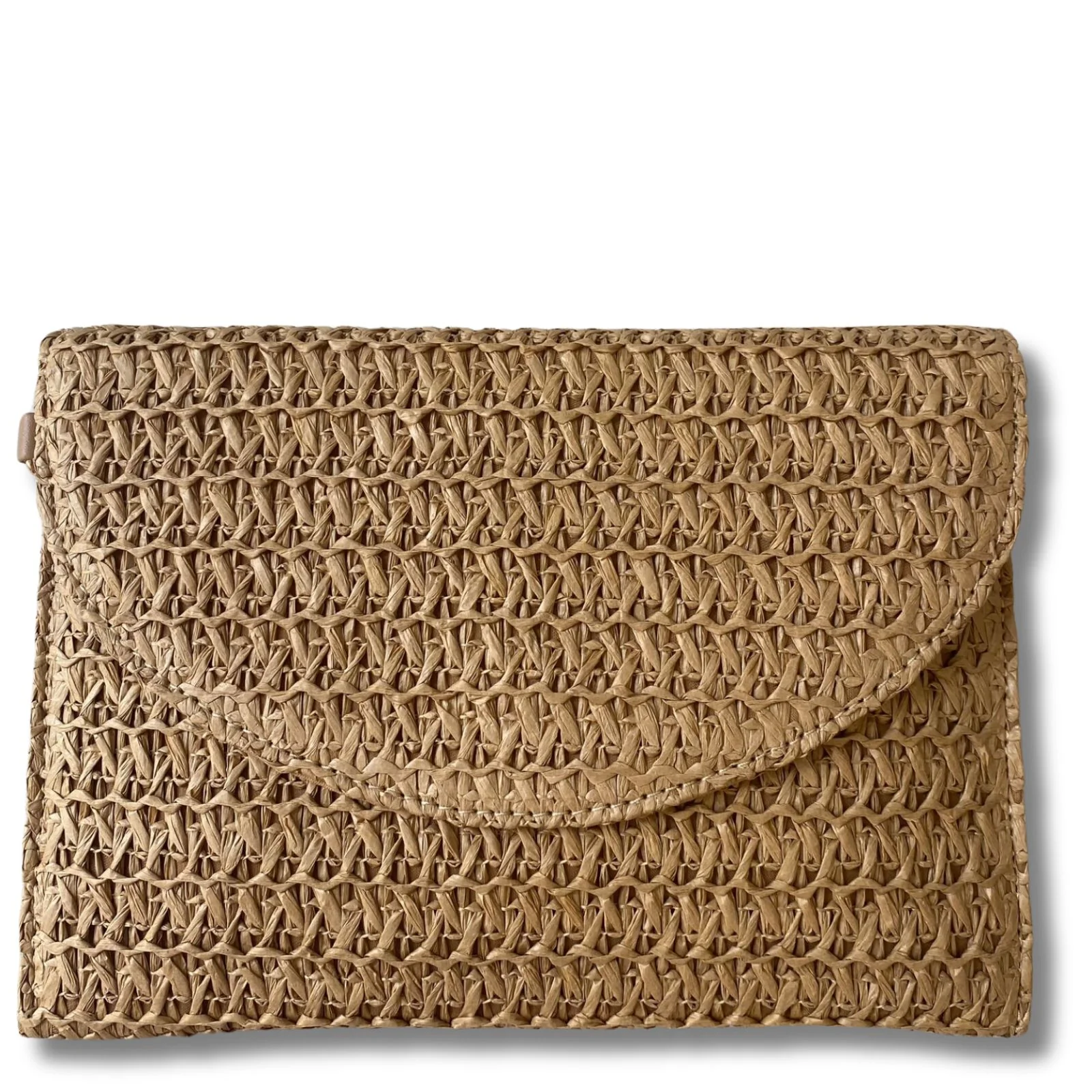Natural Raffia Clutch Bag