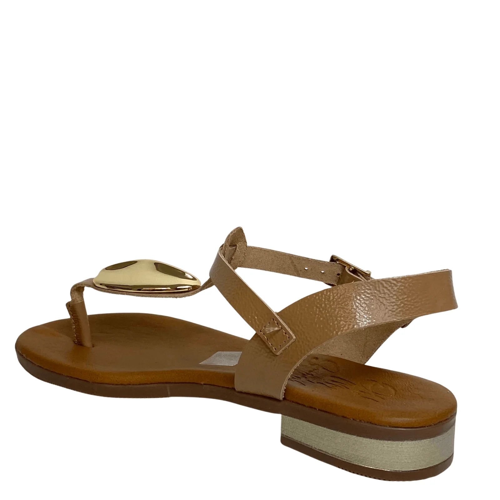 Oh My Sandals Taupe Leather Toe Post Sandals - Image 3
