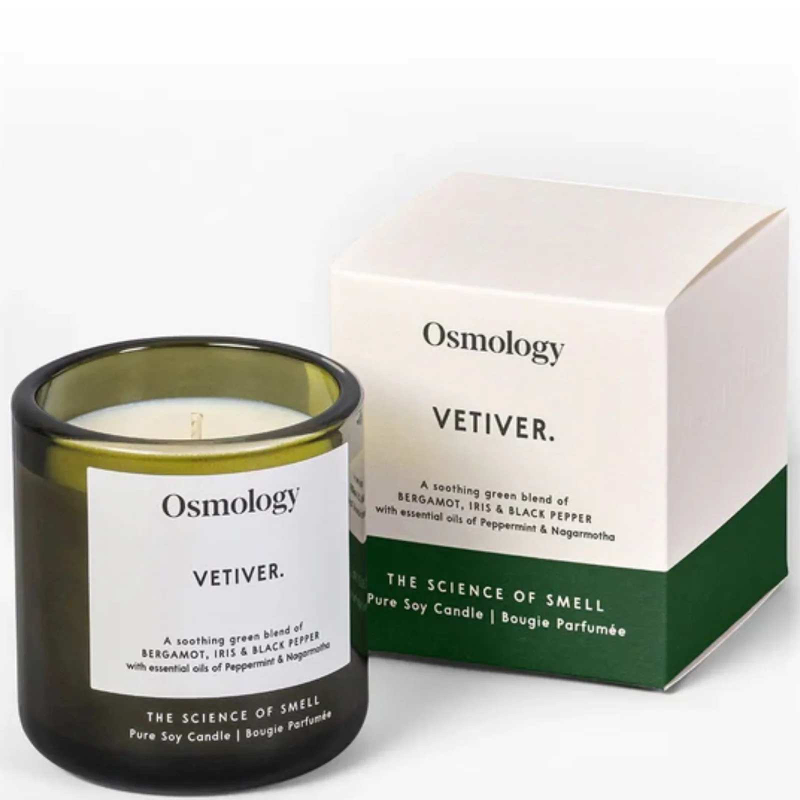 Osmology by Aery Vetiver Scented Candle - Bergamot, Iris & Black Pepper