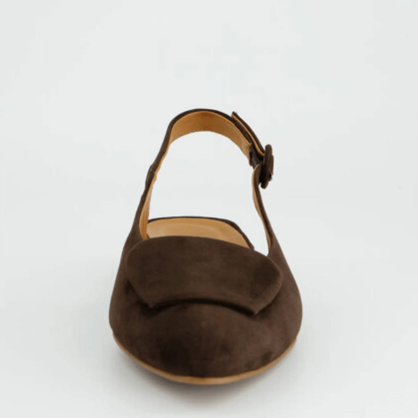 Paul Green Chocolate Brown Suede Pointed Toe Sling Back Pumps - Image 3