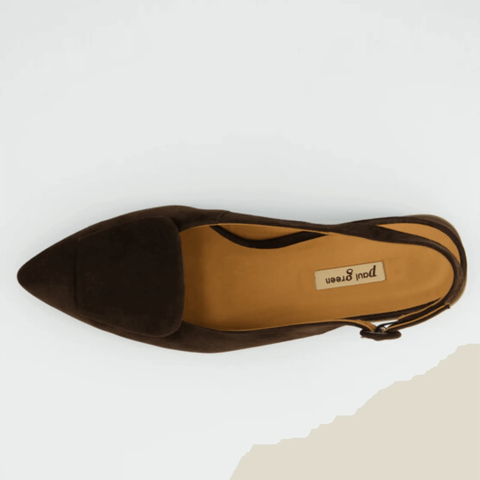 Paul Green Chocolate Brown Suede Pointed Toe Sling Back Pumps - Image 4