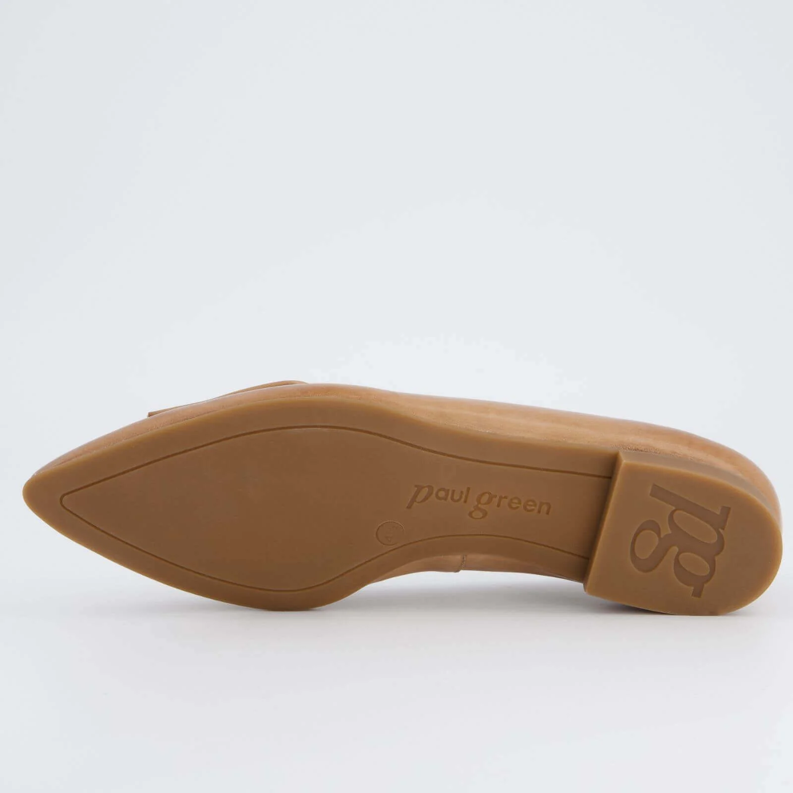 Paul Green Tan Leather Pointed Toe Pumps - Image 3