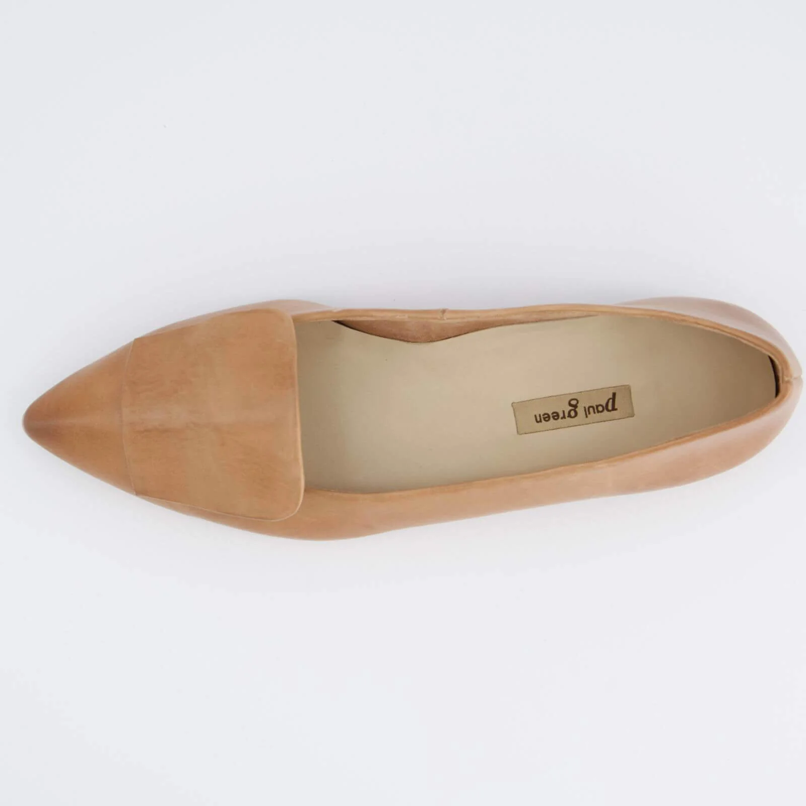 Paul Green Tan Leather Pointed Toe Pumps - Image 5
