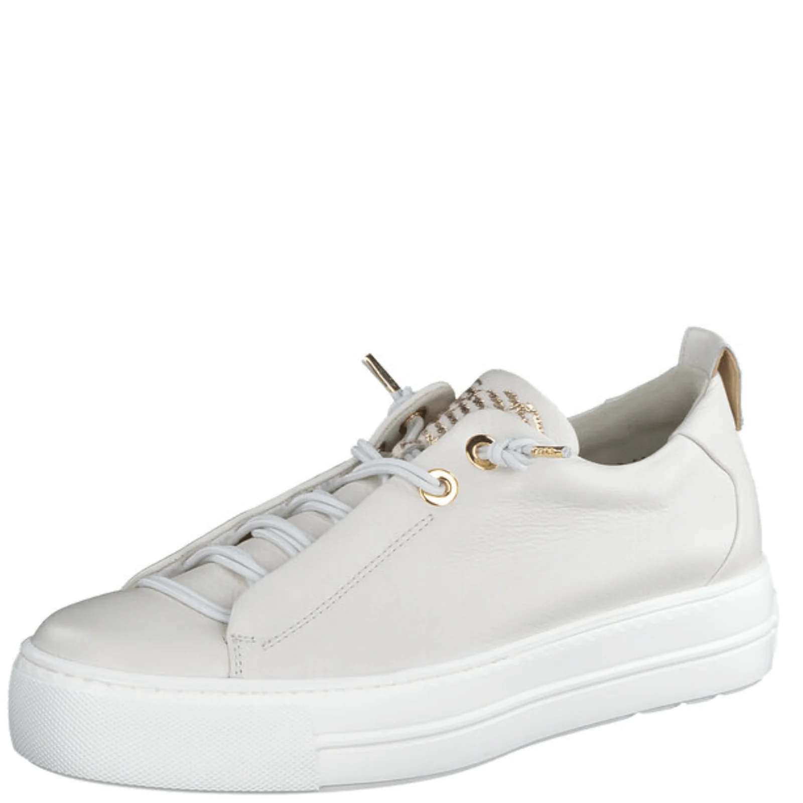 Paul Green Ivory Leather Elevated Sneakers - Image 5